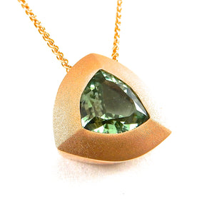 Infinity Mint Green Tourmaline Pendant