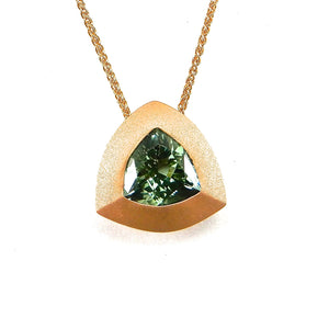 Infinity Mint Green Tourmaline Pendant