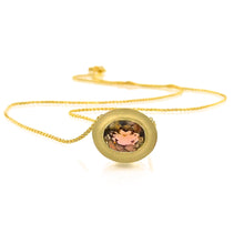 Load image into Gallery viewer, Infinity Tourmaline Slide Pendant in Bezel Set