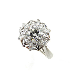 romantic halo engagement ring