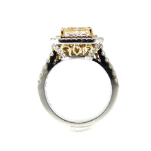 Load image into Gallery viewer, Natural Canary Diamond Halo Ring