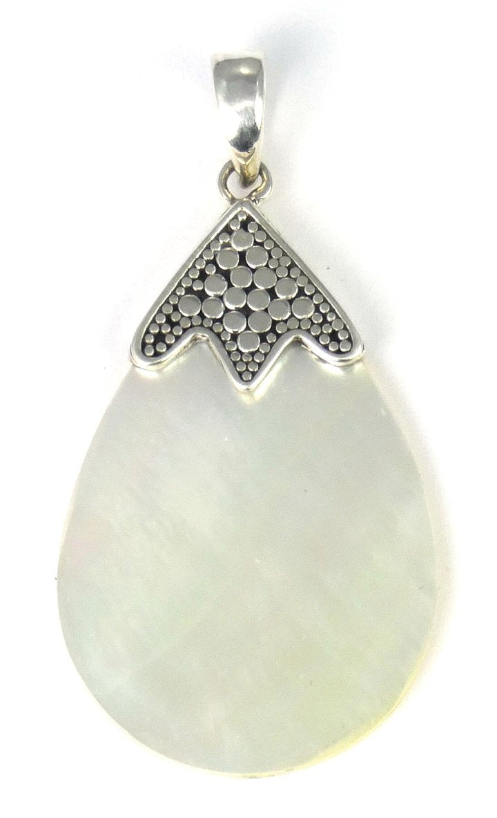 Bali Sterling Silver Mother of Pearl Pendant