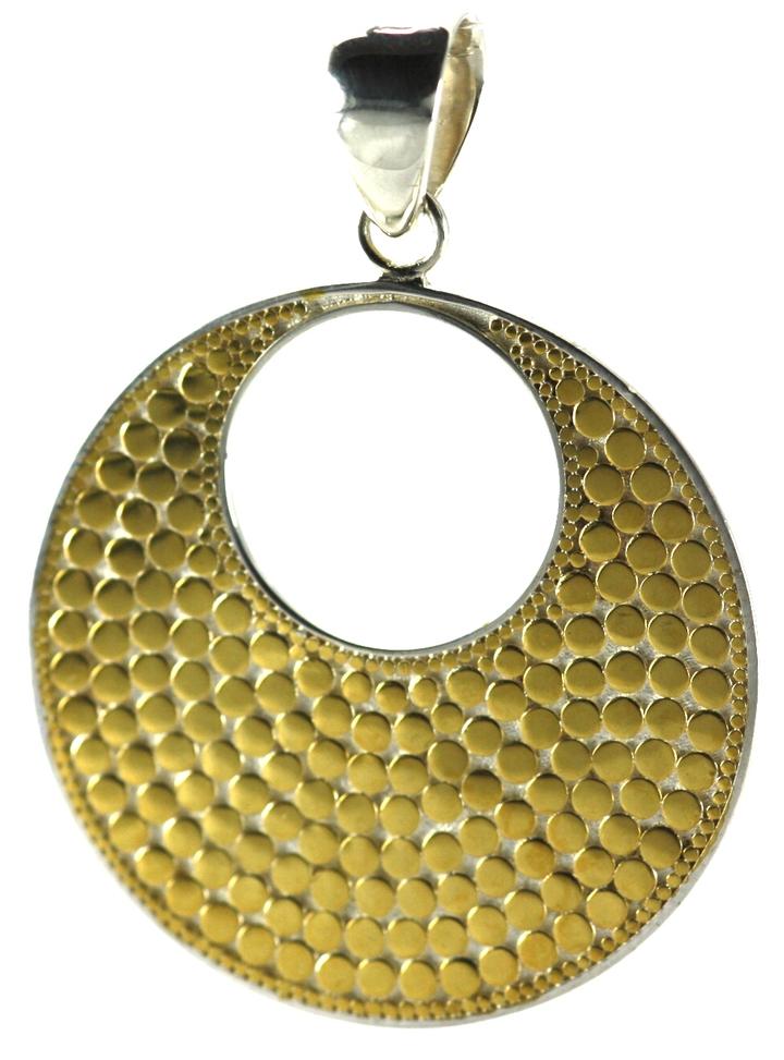 Bali Sterling Silver Round Pendant with 18k Gold Vermeil