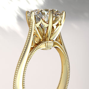 6 PRONG SOLITAIRE DIAMOND ENAGEMENT RING FOR SALE
