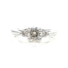 Load image into Gallery viewer, handcrafted three stone engagement ring