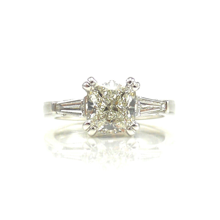 custom three stone engagement ring