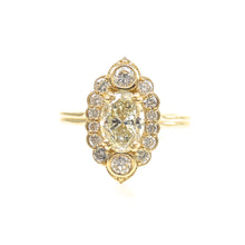 Load image into Gallery viewer, scalloped diamond halo engagement ring