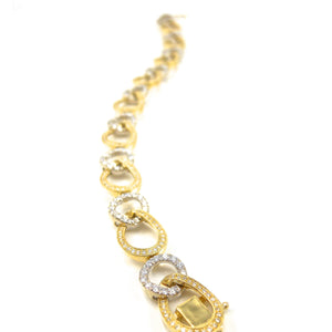 14k white and yellow-gold diamond bracelet