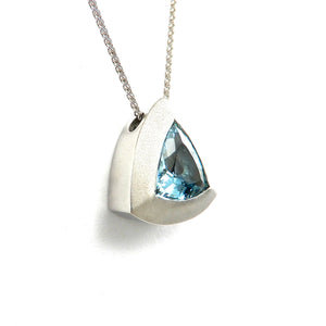 Infinity Aquamarine Slide Pendant