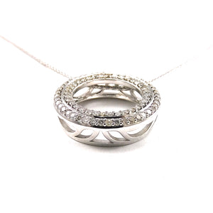 Open Frame Diamond Slide Pendant