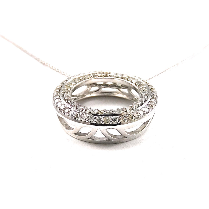 Open Frame Diamond Slide Pendant