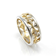 Load image into Gallery viewer, Diamond Two Tone Band