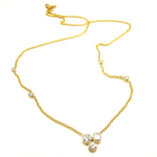 Load image into Gallery viewer, Three stone diamond necklace custom made