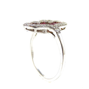 Diamond and Ruby Vintage Inspired Ring