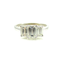 Load image into Gallery viewer, three stone engagement ring