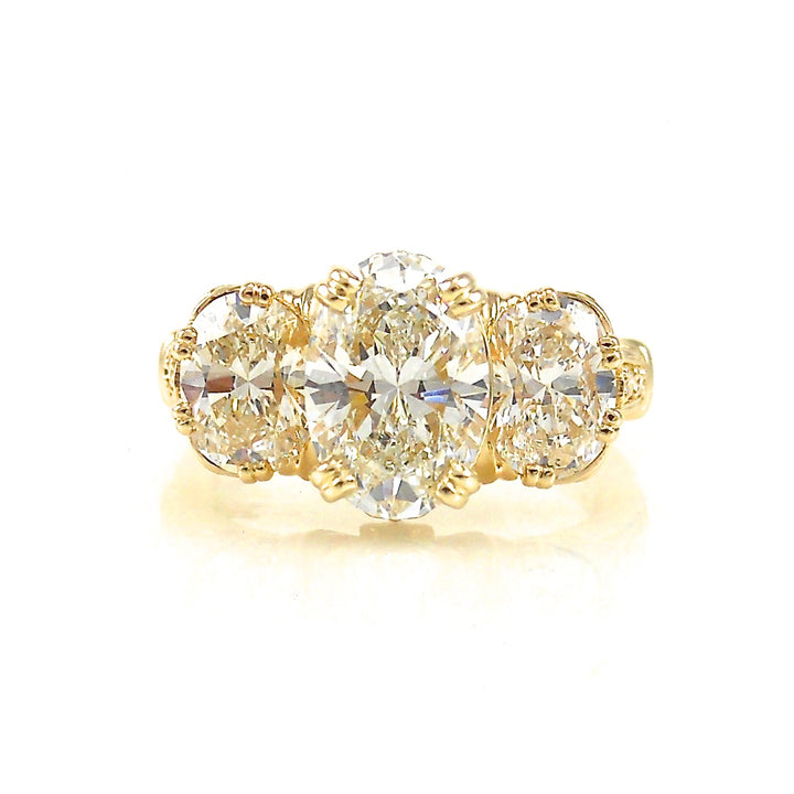 three stone diamond engagement ring
