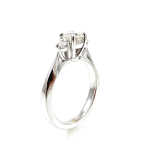 Load image into Gallery viewer, custom three stone engagement ring handcrafted and designed