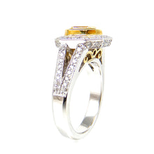 Load image into Gallery viewer, Canary Diamond Split Shank Ring