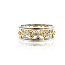 Load image into Gallery viewer, Diamond Two Tone Band