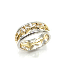 Load image into Gallery viewer, Diamond Two Tone Band
