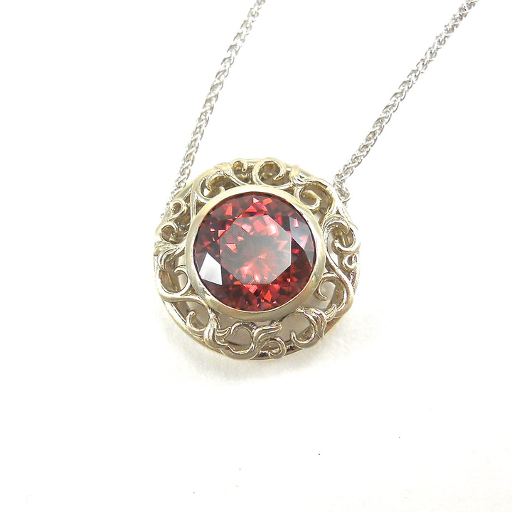 Red Zircon Slide Pedant