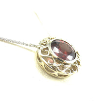 Load image into Gallery viewer, handcrafted Red Zircon Slide Pedant