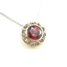 Load image into Gallery viewer, Handcrafted Red Zircon Slide Pedant