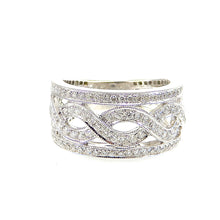 Load image into Gallery viewer, Diamond Twist Wide Band
