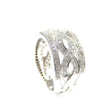 Load image into Gallery viewer, Diamond Twist Wide Band