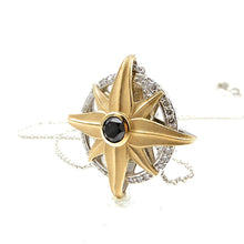 Load image into Gallery viewer, Sunflower and Compass Reversible Pendant for sale